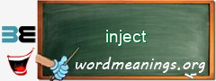 WordMeaning blackboard for inject